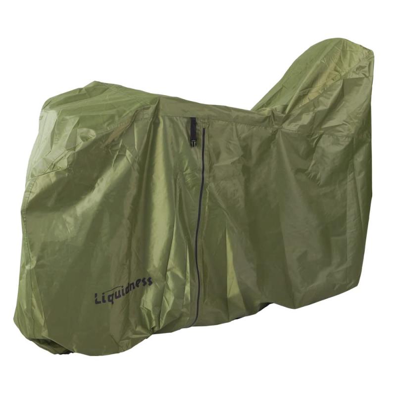 Liquidness ハイバック 自転車カバー サイクルカバー メーカー 超厚手 270D 防水 破れにくい 防犯 防風 防塵 UVカット ファスナー 子供乗せ こども乗せ(4.0)