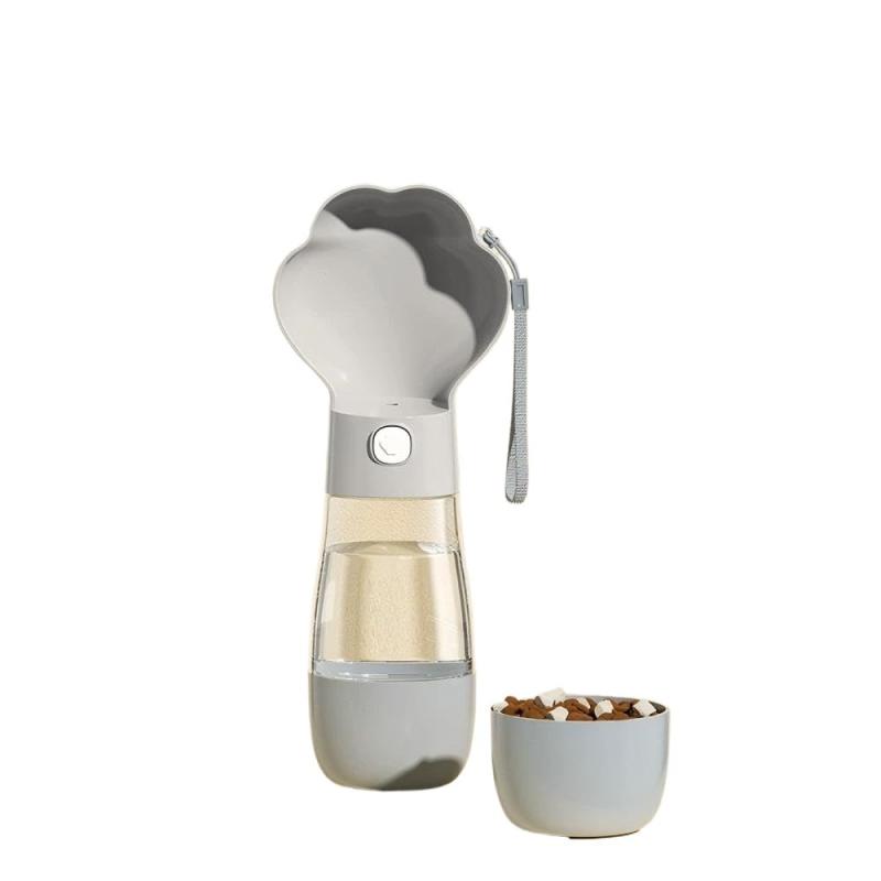 ペット用水筒 犬用 外出 散歩 漏れ防止 トレイ付き 旅行