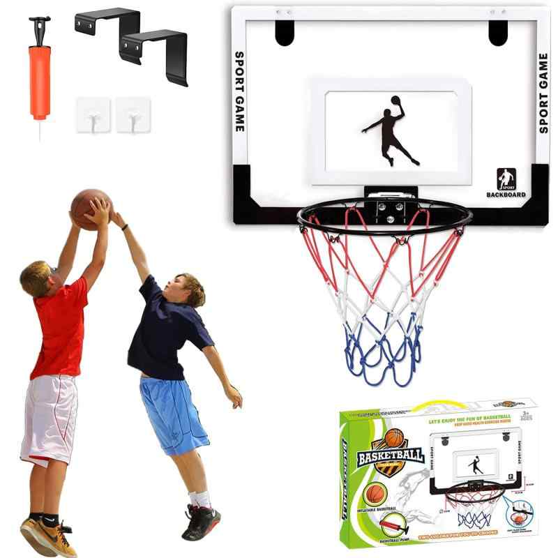 Kugooyi バスケットボールゴール 室内用 ドア掛け式 スポーツ玩具セット ティーン/大人向け ミニバスケセット ボール・リング・フック付き 子供 プレゼント用 安全設計