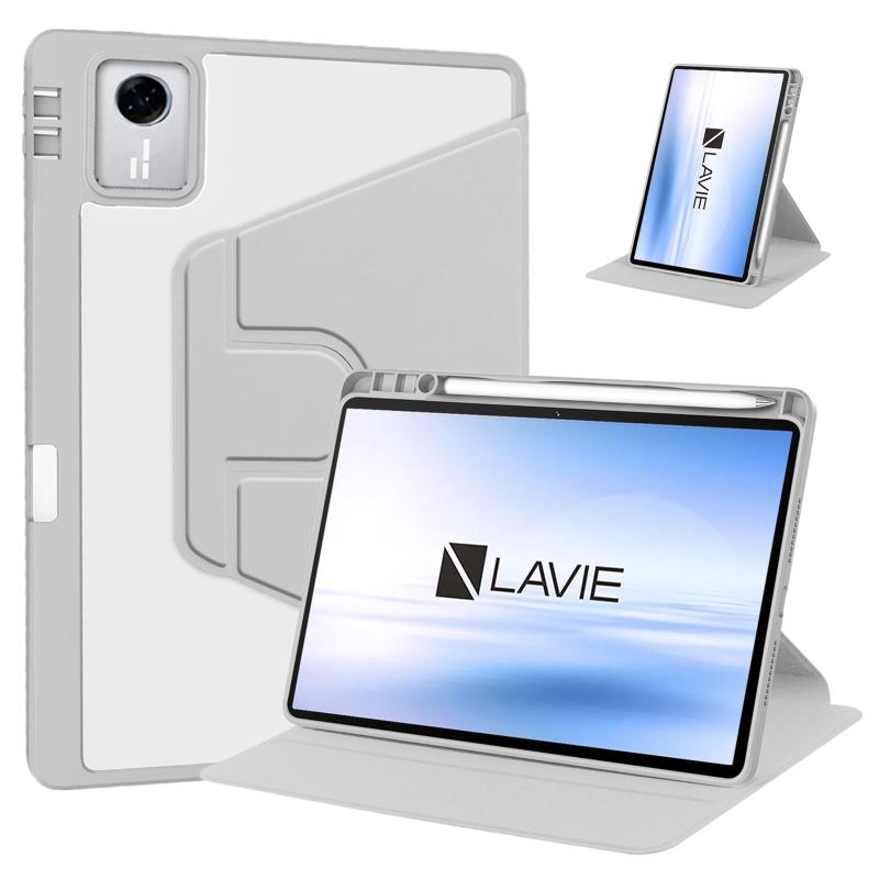 For NEC LAVIE Tab T11N (T1175/LA・TAB11/Q02) ケース 11インチ カバー 360°回転クリアハードスタンドカバー スタンドケース 耐衝撃 落下防止 スリープ機能付き 軽量 カメラ保護