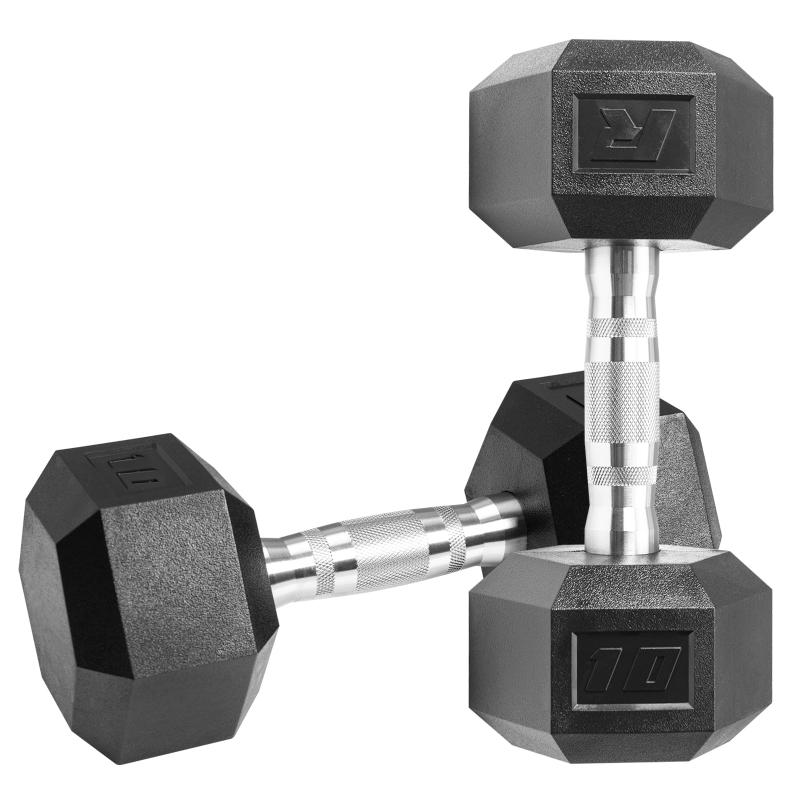 RITFIT PVC製 六角型ダンベル5kg/10kg/15kg/20kg/25kg 筋トレ 家庭用ダンベル 鉄アレイ ヘックスダンベル 無臭素材 静音 ホームジム 全身トレーニング 二の腕トレーニング