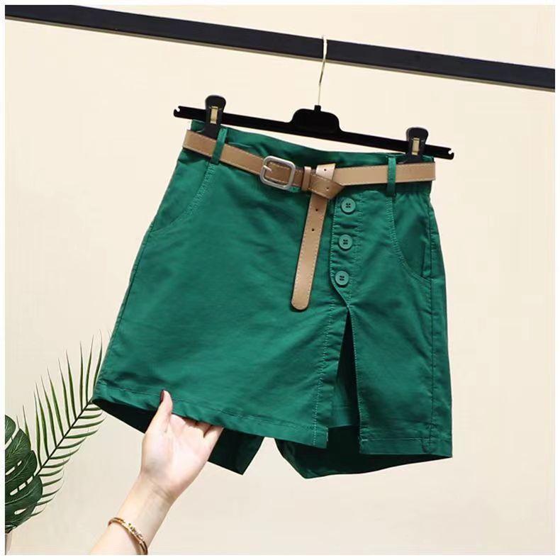 ショートパンツ レディース キュロット キュロットパンツ ハーフパンツ 半ズボン ボトムス 短パン 膝上 三分丈 綿麻 リネン コットン 伸縮性 微ストレッチ 切り替え ウエストゴム Aライン 美脚 細見え 着痩せ 通勤 普段使い カジュアル 夏 サマー