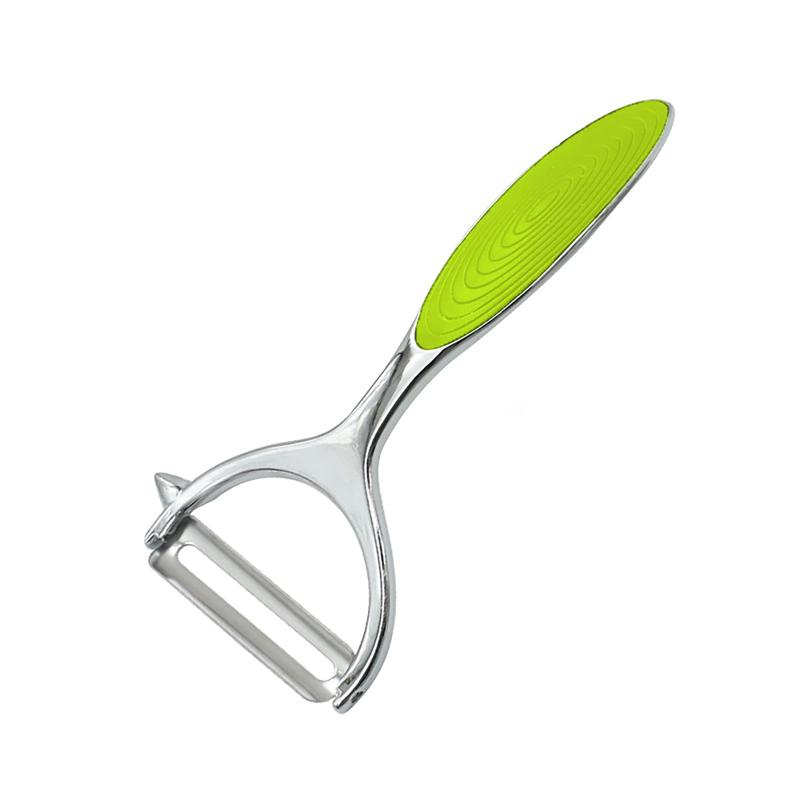 皮むき器 Y型平削り器 果物の皮むき器 すべりどめ 多機能 鋭利な刃 皮むきが簡単 耐久性 キッチン用品 ステンレス材質 サイドカット設計 果物 野菜などに適用 (グリーン)