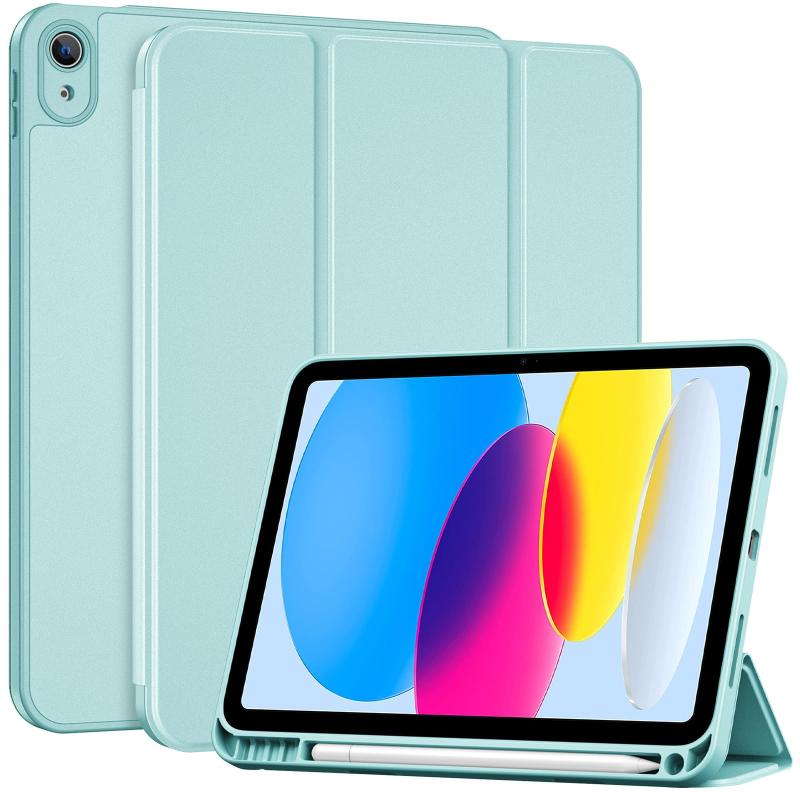 ProCase iPad 11世代/10世代 iPad（A16）11インチ 2025/10.9インチ 2022 弾性のあるTPUバック 耐衝撃 三つ折り スタンド スマートカバー