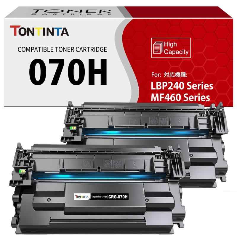Hewlett Packard - 070H CRG-070H ( 070 CRG-070 )互換トナーカートリッジ 5640C003 大容量 10200 ページ対応機種キヤノン Canon Satera MF467 MF467dw LBP244 LBP241 プリンター（2本 ブラック）