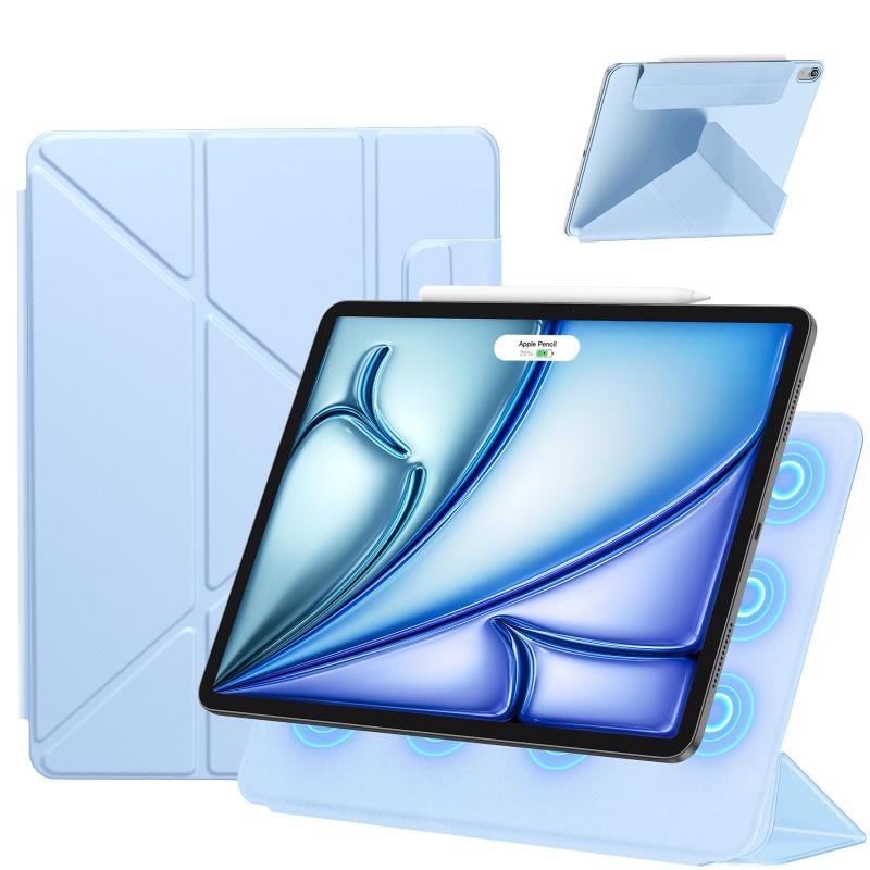 SANDUODD iPad Air 11インチ ケース M2/M3 (2024/2025、第6/7世代)/iPad Air 第5/4世代 (2022/2020)/iPad pro 11インチ ケース(2018)専用 横置＆縦置 角度調整可能 三角形スタン