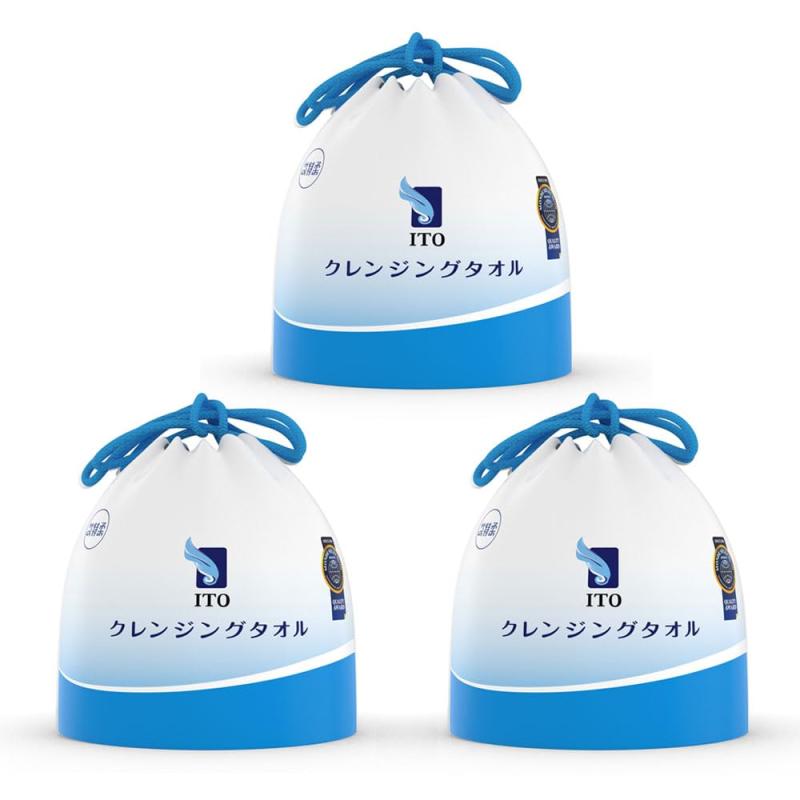 ITO クレンジングタオル 敏感肌 フェイシャルタオル 使い捨てタオル 洗顔タオル フェイスタオル 肌荒れ対策 手拭き 顔拭き メイク落とし 厚手 毛羽立ちなし 瞬間吸湿 乾湿両用 柔らかい肌触