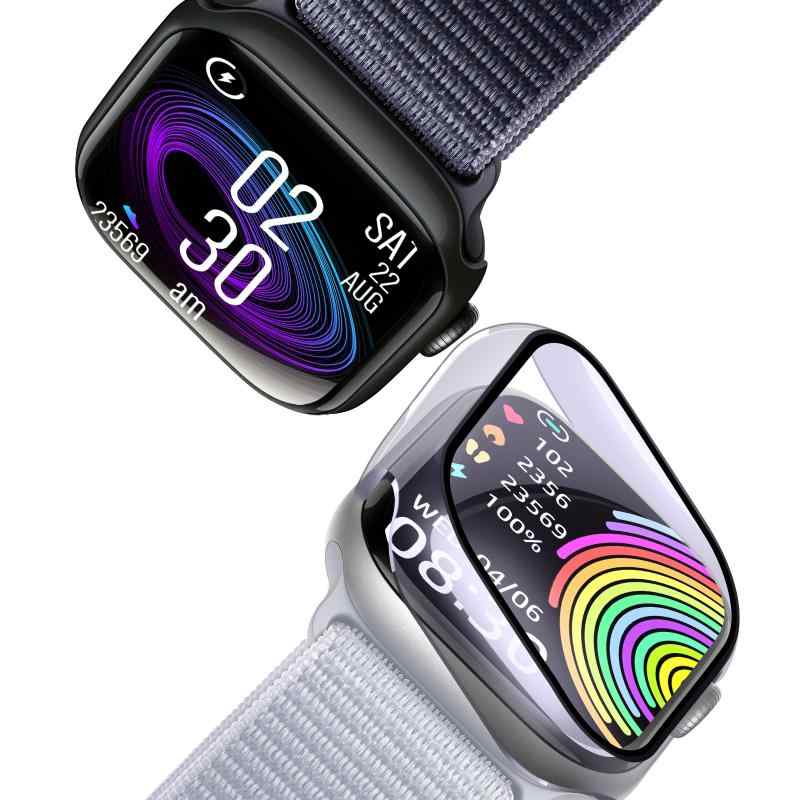 Rstxyz Apple Watch用 ケース 42mm アップルウォッチ 専用保護カバー PC+強化ガラス素材 一体型 新デザイン 高透過率 超薄型 保護ケース 防水 硬度9H 耐衝撃 全