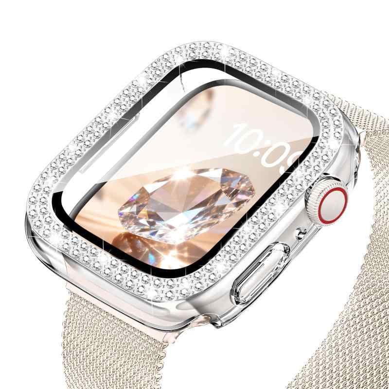 �ڥ��饭��ǥ������ Sovio �����ݸ�40mm 44mm�б����åץ륦���å� ���С�SE 3 2 1/Series 6 5 4��9H�������饹 �Ѿ׷��б�Apple Watch ���С���Ķ���� �ⴶ�٥��å�����ñ����դ�����ѥ��֥�Apple Wat