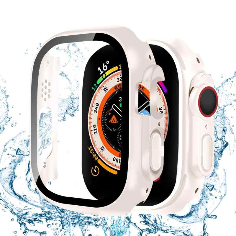 YUGYUG 対応 Apple Watch ケース Series 11/10/9/8/7/SE3/SE/SE2/6/5/4/3/2/1 Ultra 3/2/1 対応 Apple Watch カバー 日本旭硝子材 二重構造 アップルウォッチ ケース PC素