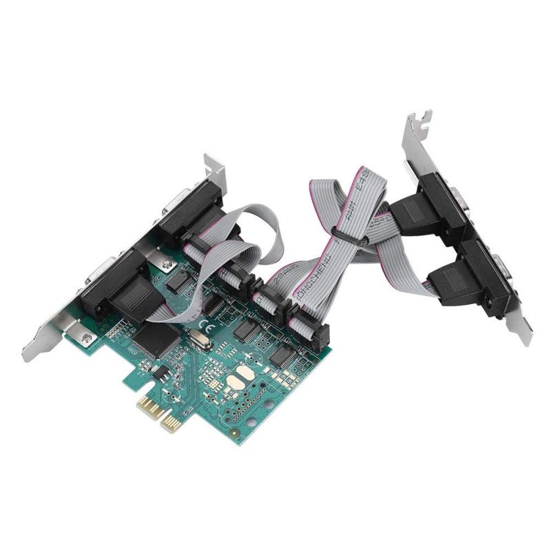 ASHATA Richer-R PCI-E - RS232 4ポートシリアルポートコンバータ PCI Expressコントローラアダプタ 拡張カード 4ポートシリアルポートカード
