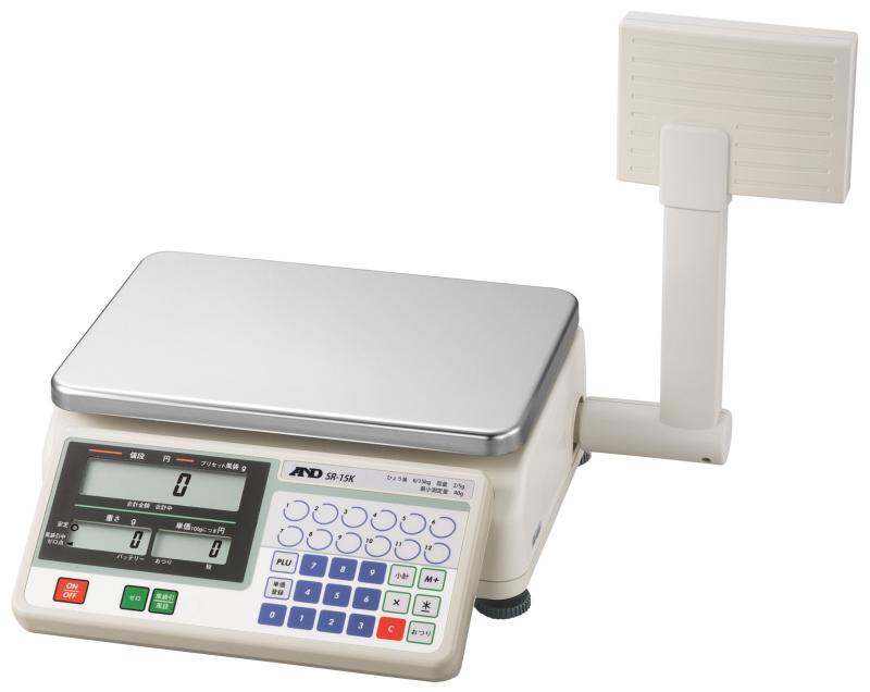 A&D 検定付き店舗用料金はかり/タワー型 SR-15K ひょ...(3.0)