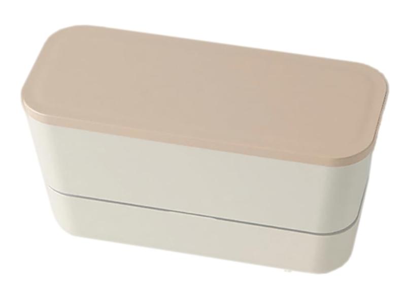 竹中(TAKENAKA) 弁当箱 SUKITTO スキット 2段ランチ アイボリー (上段)380ml、(下段)220ml T-36397