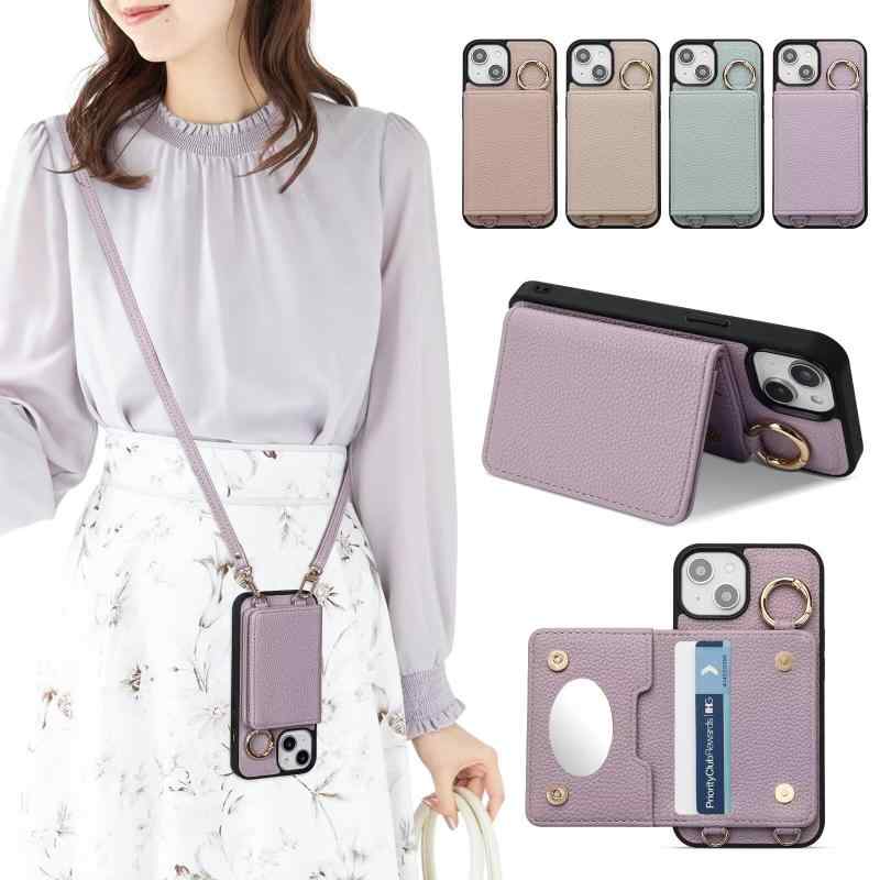 iPhone 16 Pro ケース 手帳型 カバー 肩掛け 首掛け iPhone 16Pro ケース 手帳型 カバー おしゃれ 女性 iPhone 16 Pro ケース 手帳型 鏡付き リング付き iPhone 16プロ 手帳型 携帯カバー かわいい ス