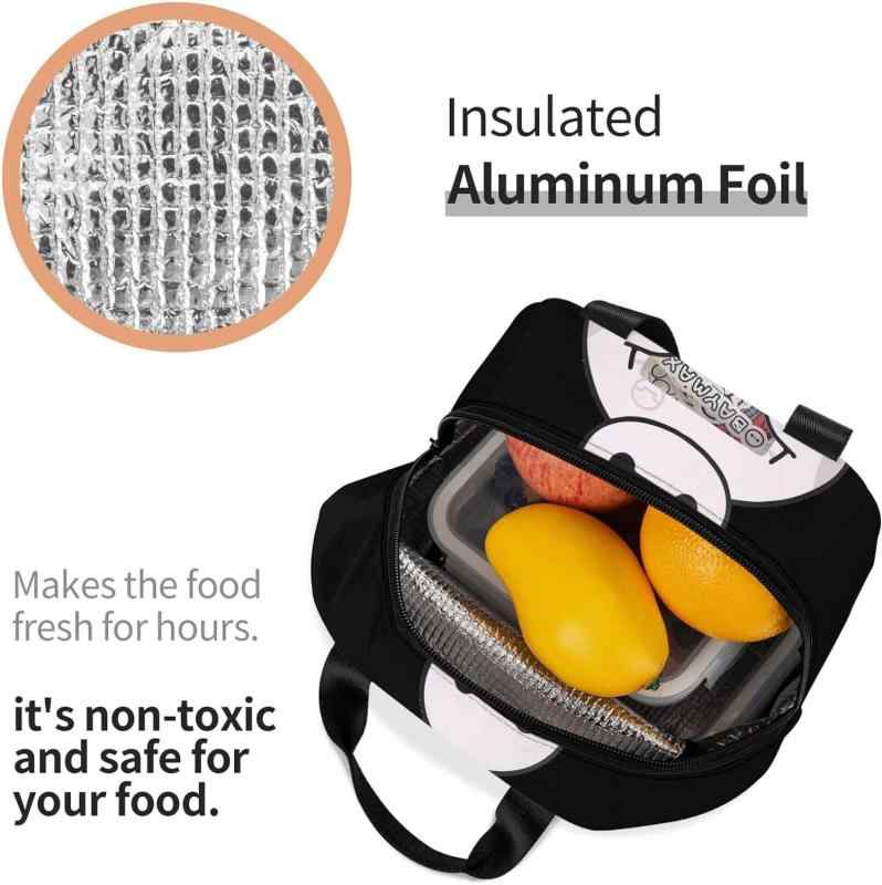 Asamike ランチバッグ 手提げバッグ かわいい ベイマックス 大容量 ランチボックス 弁当箱入れ 保冷保温バッグ ポケット付き 食品収納 断熱 弁当箱 お弁当袋 通勤 通学 男女兼用