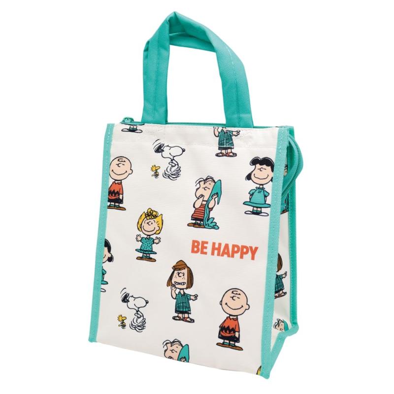 大西賢製販 PEANUTS ランチバッグ スクエアM IVORY ランチシリーズ BE HAPPY SLL-2501