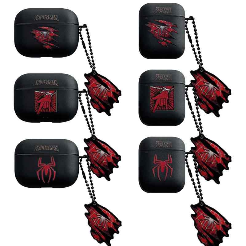 [hgTUP] スパイダーマン AirPods Pro/第1世代/3/Pro2 用 ケース 美しいペンダント付き シリコン保護 エアポッドカバー 衝撃防止