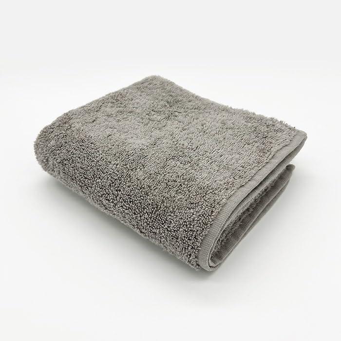ToweLAB フンワリナガツヅキ フェイスタオル グレー 吸水・速乾 スーパーゼロ ふわふわ 綿100％