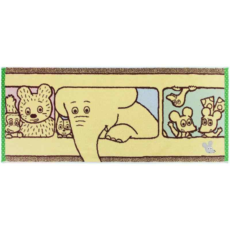 林(Hayashi) フェイスタオル 約34×80cm ねずみくんのチョッキ いってきます イエロー FL203500