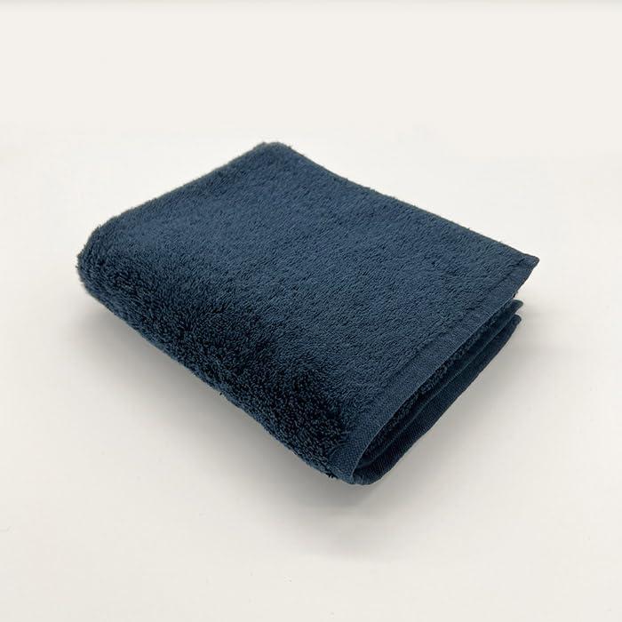 ToweLAB フンワリナガツヅキ フェイスタオル ネイビー 吸水・速乾 スーパーゼロ ふわふわ 綿100％