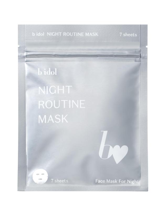 b idol(ビーアイドル) ナイトルーティンマスクR 7枚入り フェイスマスク プロポリス うるおい リフレッシュ 植物性素材 フォレスト(3.0)