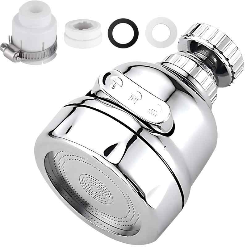 OKAWASI 蛇口 キッチンシャワー 蛇口シャワー 蛇口に取り付けるだけ 節水 ノズル 首振り 3モード 台所 360度回転 水漏れの防止 キッチン 洗面所 浴室 トイレにも適用可能 パッキン付き