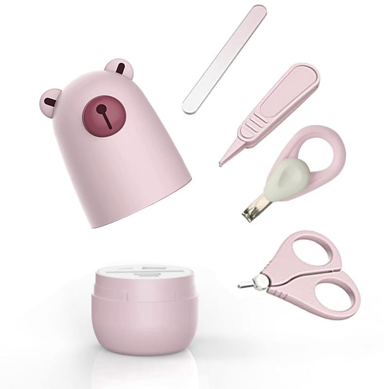 赤ちゃんの爪切りセット、ベビーマニキュアセット、ペディキュアセット、かわいいケース付き。新生児、乳児、幼児用ベビーグルーミングギフトセット
