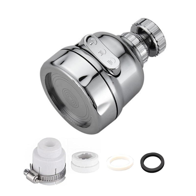 Solxion キッチンシャワー 蛇口交換アダプター付 蛇口シャワー 首振り式 節水 ノズル 泡沫器 シャワー蛇口 水漏れの防止 360度回転式 3段階モード 洗面所 浴室 トイレにも適用可能 取付簡単
