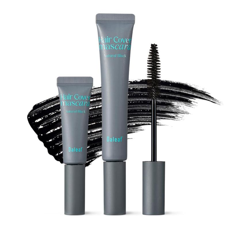 【DALEAF】GLAM 白髪カバーヘアマスカラブラック 16g (Natural black) ㅣ ミニサイズ8g 白髪隠し 生え際 分け目 こめかみ 白髪カバーマスカラ 汗・水に強い