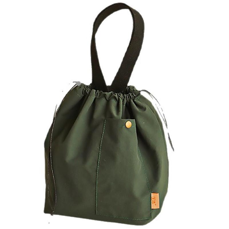 [GOKOU] 保冷 お弁当袋 ランチ 巾着袋 巾着ランチバッグ 保冷 保温 持ち手付き お弁当バッグ おしゃれ 手提げ 撥水 消臭 抗菌 大容量 軽量 男女兼用 通勤 通学