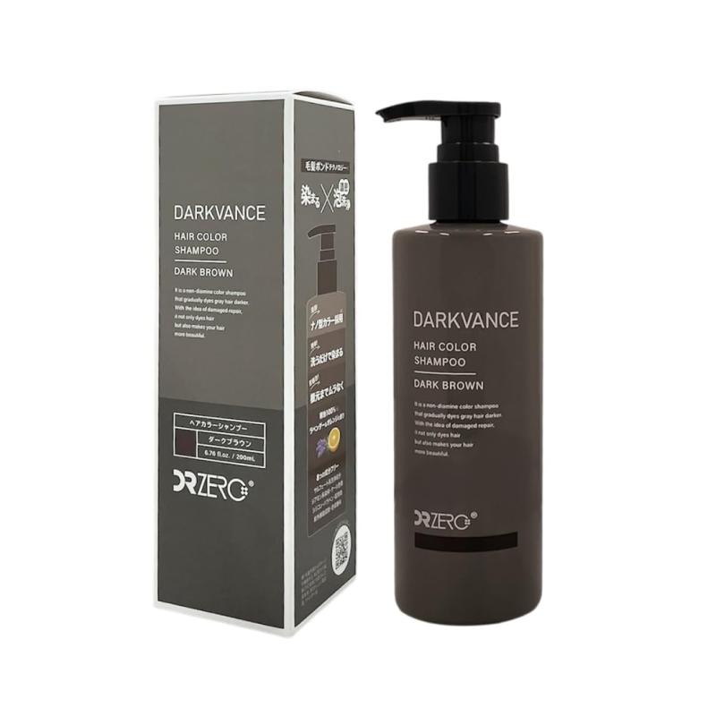 DRZERO(ドクターゼロ) ダークヴァンス ヘアカラーシャンプーDB(ダークブラウン) /自然な茶色 男女兼用 200mL 日本製 濃密泡洗浄 毛髪ボンドテクノロジー 精油100％オレンジの香り