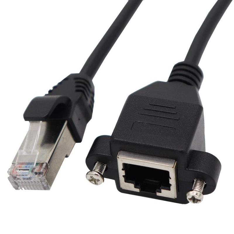 ViViSun LAN延長ケーブル CAT6 イーサネットRJ45延長 爪折れ防止モデム パネル アクセスポイント等に対応 ねじ穴あり