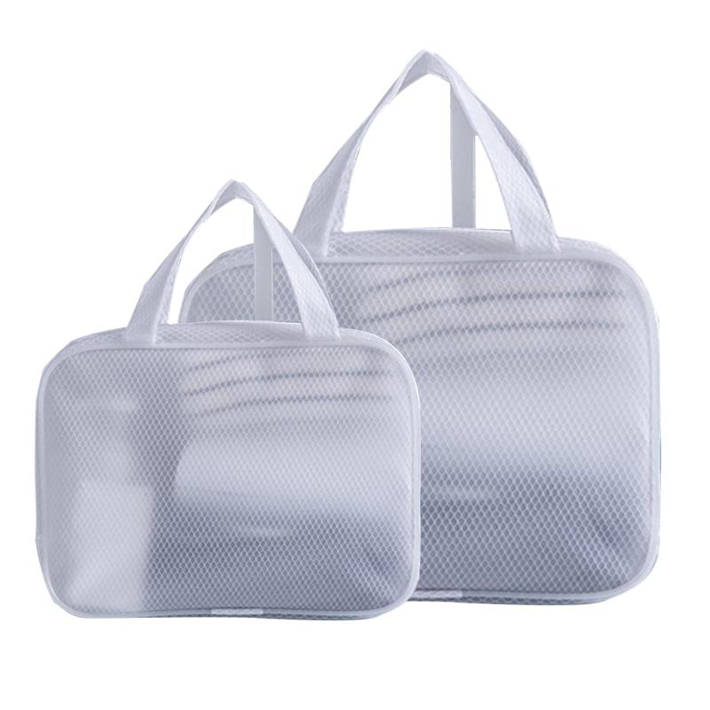 [yowodana] 2点セット プールバッグ ビーチバッグ トラベルポーチ 防水 ポーチ ビーチバッグ ビニールバッグ 手提げ ファスナー付 防水 持ち運び 多機能 トラベルセット 着替え収納 ビーチ 水