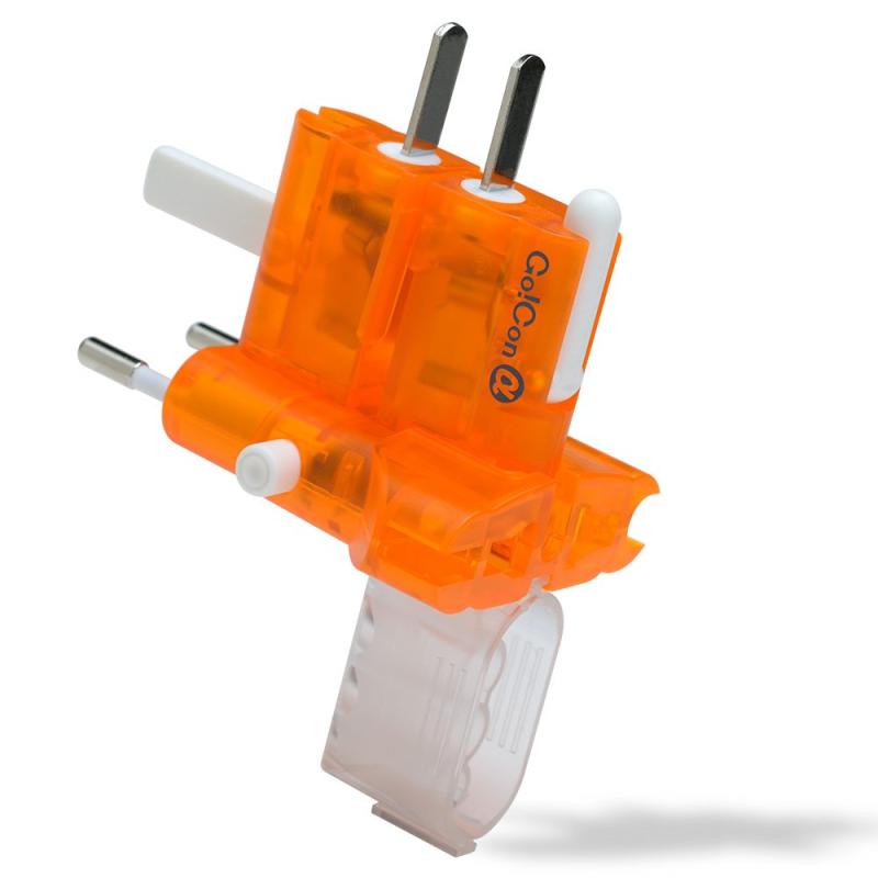 海外電源変換アダプター 世界9種類コンセント対応 ゴーコンW2 (RWG101OR(カラー:オレンジ))