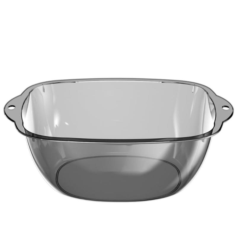 ARESACHI 洗面器 たらい 洗濯桶 洗濯 掃除 足浴 桶 クリア 透明 アウトドア (グレー)