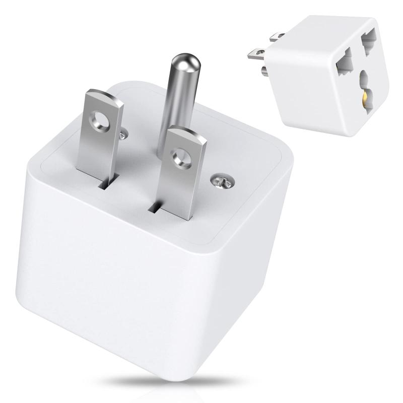 100-200V 15A変換プラグアダプタ 高電力デバイスに使用可能、米国、日本、イギリス、香港、その他の国に適用(ホワイト、 1点セット)ご注意：本製品には変圧器機能はありません。【この製品を使用する前に、使用している機器が 100 ～ ...