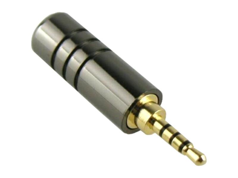 2.5mm ミニプラグ ミニミニプラグ マイクロプラグ フォーンプラグ フォンコネクタ ハンダ式 自作用 金メッキ 4極 B ガンブラックハンダで配線を固定するタイプです。サイズ：全長約3.8cm×直径0.9cm内径：6mm　重量：約7gパッケージ：クリスタルパック　海外輸入品