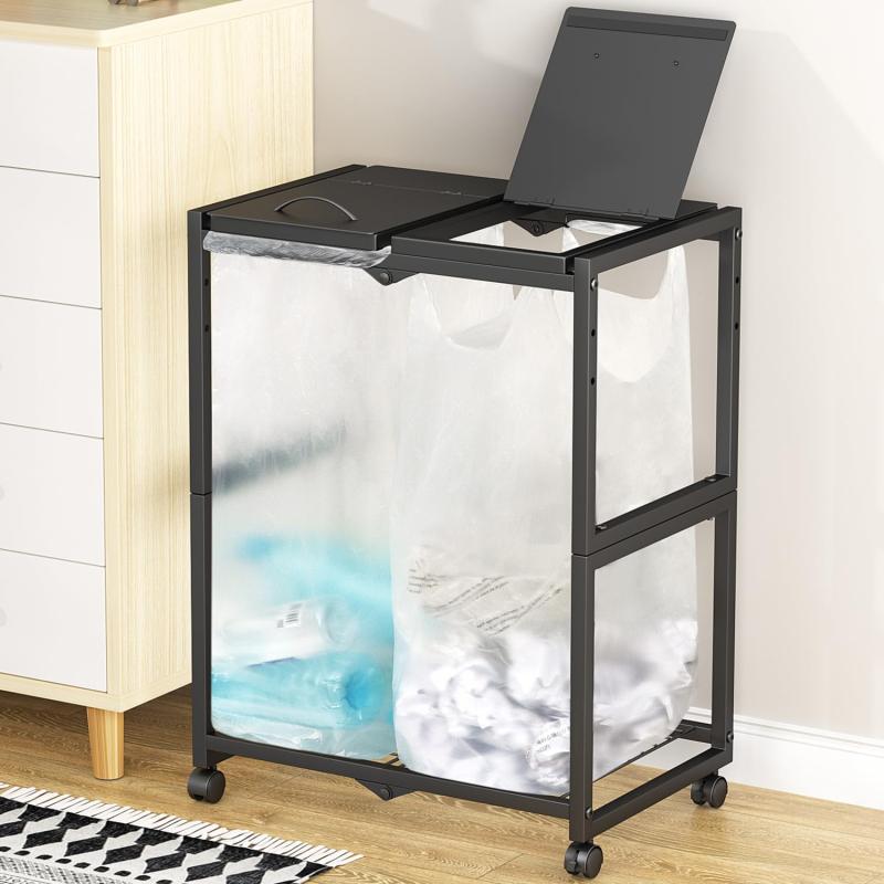 PRTONE ゴミ箱 分別 ゴミ袋ホルダー 45L ダストボックス キャスター付き 分別ゴミ箱 ふた付き おしゃれ..