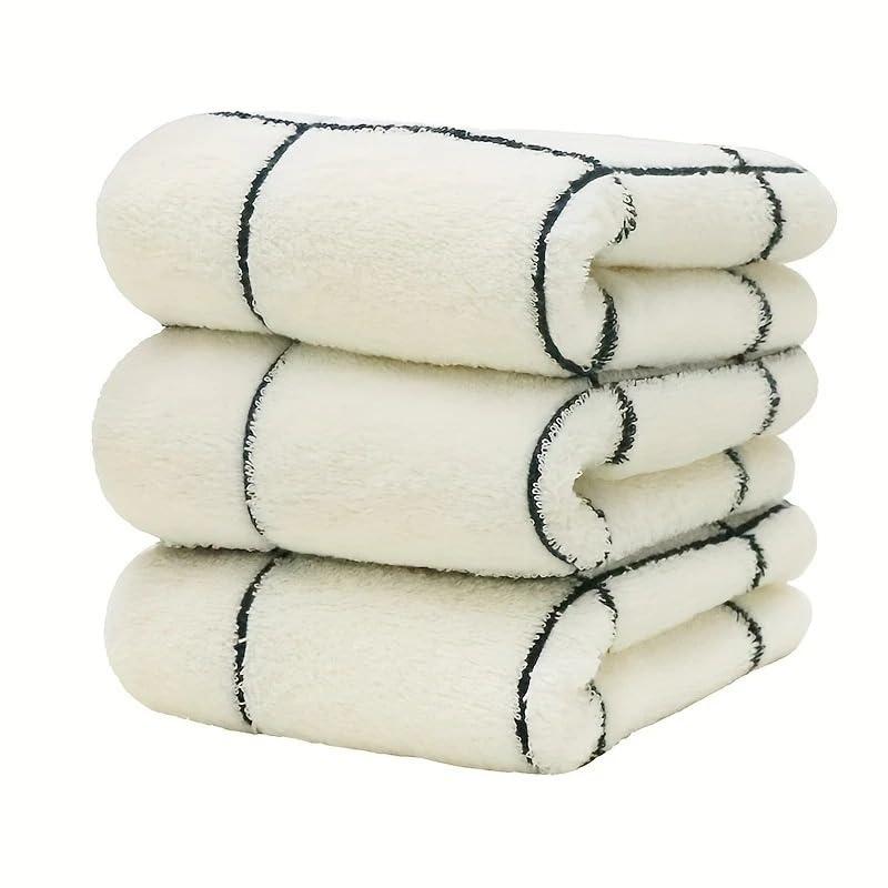 フェイスタオル タオル 3枚セット 34×80cm 100%コットン 厚手 無地 吸水性 通気性 ホテル仕様 ふわふわ 速乾 [並行輸入品]