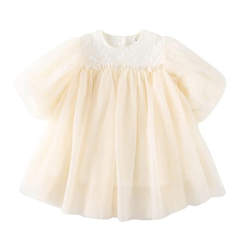 [Famuka] ベビー キッズ ワンピース チュール 長袖 春 秋 春秋 セレモニードレス ベビードレス ベビー服 女の子 赤ちゃん 子供服 子ども服 子ども 子供 かわいい 可愛い 結婚式 フォーマル 1歳