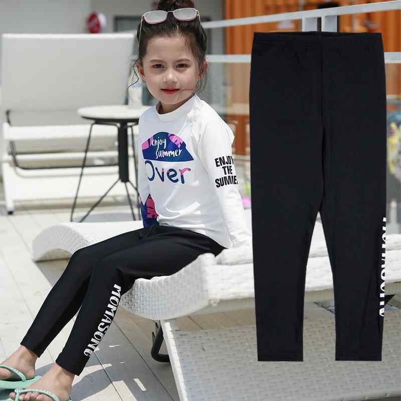 樂天商城 - 水着 ロングパンツ 男の子 女の子 キッズ 子供 スイムパンツ 長ズボン スイムウェア ラッシュガード 紫外線対策 日焼け防止 UVカット 防寒 速乾 伸縮性 ストレッチ スパッツ 温泉 プール 海 ビーチ アウトドア 運動 陸上 ナイロン 黒 青