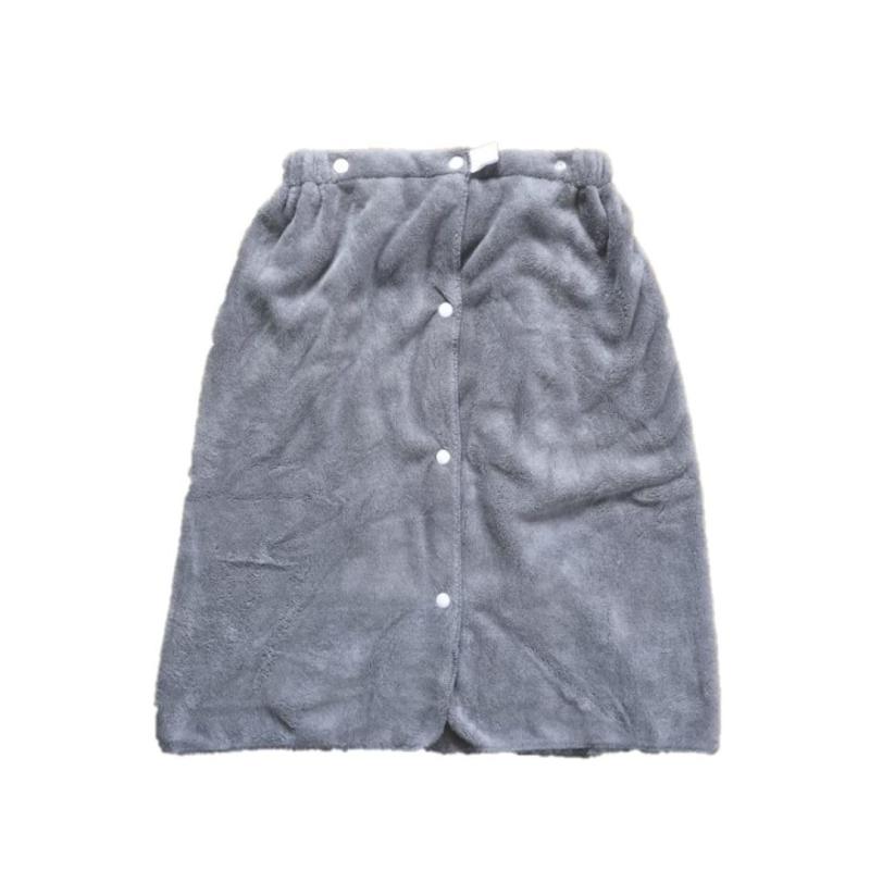 [ユーエイチオリジナル] ラップタオル 速乾 マイクロファイバー 無地 グレー 子供 大人 ネームタグ付き 巻きタオル プールタオル スカートタオル