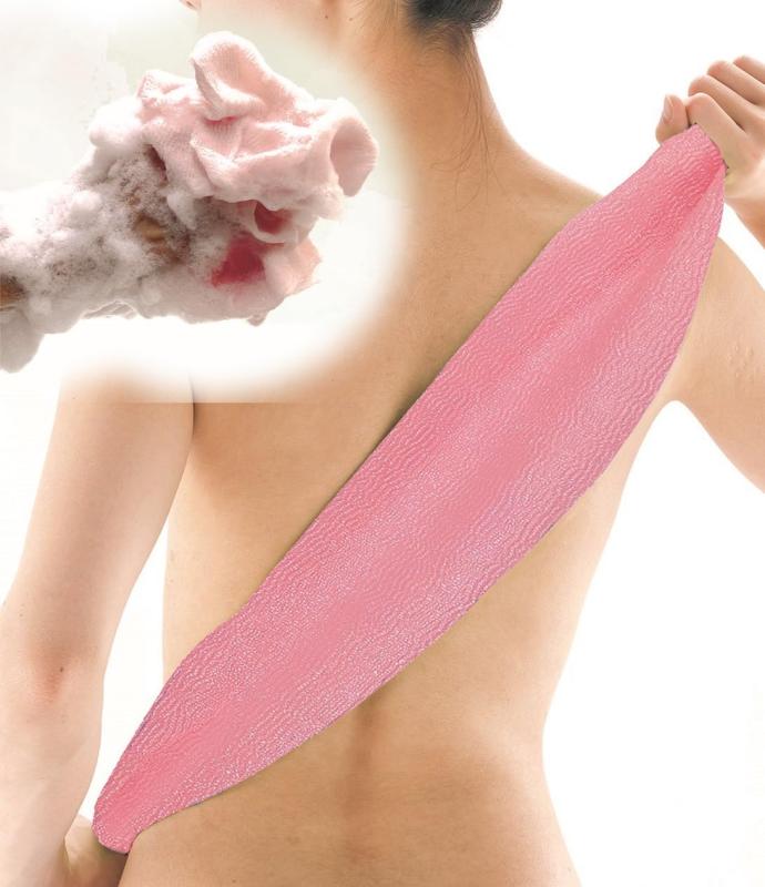 あいおらいと ボディタオル 日本製 泡立ち ナイロン 柔らかい 洗い心地 浴用タオル お風呂スポンジ 体洗い メンズ 背中も洗える 28×100cm