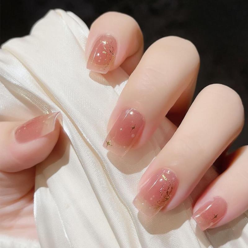 [HIVOGUE] ジェルネイルシール 手用 半硬化ネイルシール 硬化タイプ ネイルシール ジェルネイル 貼るだけ フレンチ ジェルネイル 長持ち 無臭 防水 ショートネイル オフィスネイル ネイルピ