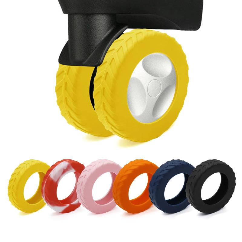 [XYOFUN] 8個セット ラゲッジホイールカバー、最新アップグレード キャスター保護カバー、レベル 8 旅行用スーツケースホイールカバー、汚れ キズ防止 騒音低減 キャリーバッグホイールプロ