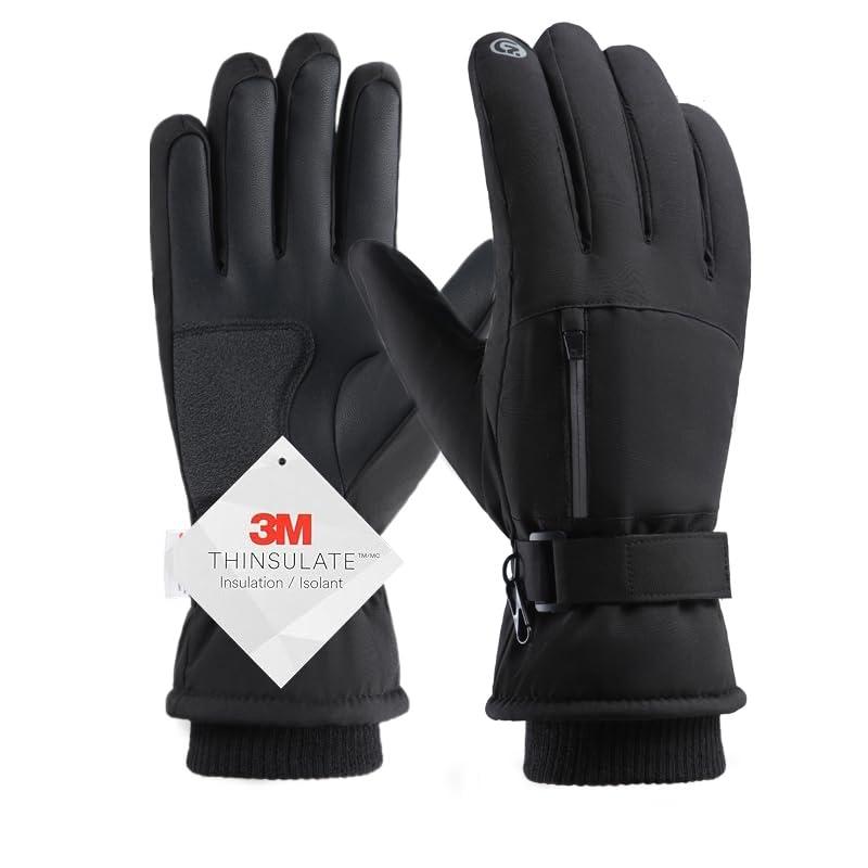 [AX] スキーグローブ スノーボードグローブ スキー手袋 防寒グローブ 3Mシンサレート 撥水加工 滑り止め メンズ レディース(4.0)