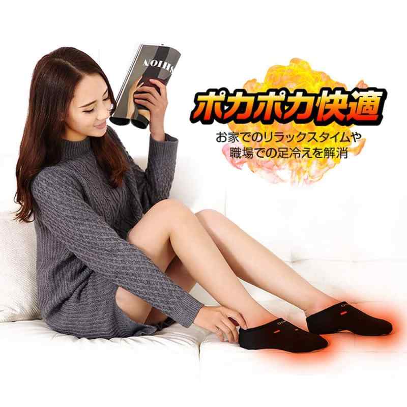 [gaho] SUNNY 発熱ソックス 2足セット ポカポカ快適 かかとや足裏の保温 滑り止め 水洗い ネオプレン素材 フット角質ケア 防寒 保湿 3