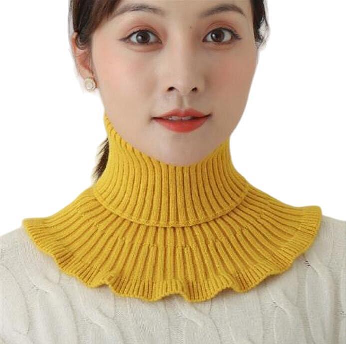 [YAYUPLUS] ニット 付け襟 レディース ネックウォーマー ハイネック 冬 ネックカバー タートルネック 暖か 防寒 保温 重ね着 ファッション小物 プレゼント 誕生日 ギフト 秋