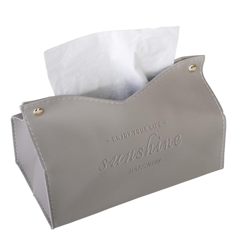C-RAYS ティッシュケース オシャレ な PU レザー ティッシュカバー エコタイプ コンパクト タイプ の ティッシュペーパー 収納 用品