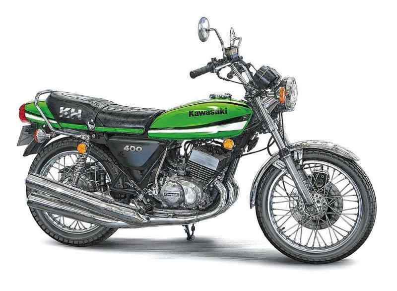 ハセガワ(Hasegawa) 1/12 バイクシリーズ カワサキ KH400-A7 プラモデル BK6組み立て塗装が必要なプラモデル。別途、接着剤や工具、塗料等が必要。1/12スケール未塗装プラスチック組み立てキット完成時サイズ:模型全長165.5mm×模型全高109mmカワサキKHは、マッハシリーズから受け継ぐ独特の2ストローク3気筒エンジンを搭載。「ケッチ」の愛称で親しまれ、現在でも根強い人気があるオンロードバイクです。1979年11月にカワサキライムグリーンのレーシングカラーでリリースされた 排気量400ccの最終モデル「KH400-A7」を、徹底した実車取材によりキット化。パーツの色分けとメッキパーツで塗装しなくても実車に近いイメージを再現。【デカール（マーキング）】ボディサイドのライン、「Kawasaki」「KH」マーク 他